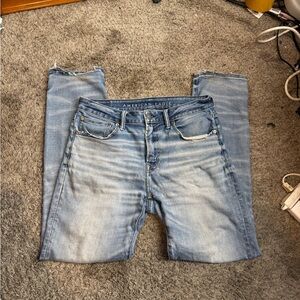 American Eagle Outfitters Men's Light Blue Straight Jeans